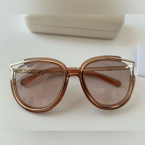 Chloe Style Jayme CE688S Brown  Retro Sunglasses, Size OS - Picture 3 of 4
